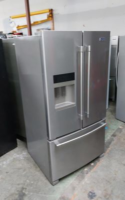 Stainless Steel 3-Door Fridge with Ice Maker - BrandName
