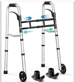 New in the box adjustable walker with wheels