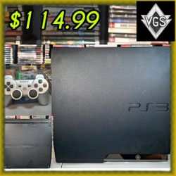 *250GB* PlayStation 3 Slim Console w/ Gray Controller – Tested & Working

