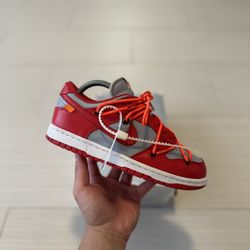 Nike Dunk low Off White University Red Size 5.5Y