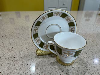 3 ea Bone China Tea Cups & Saucers