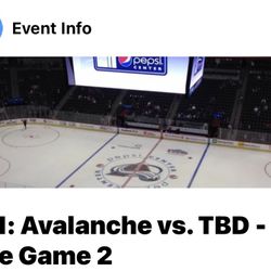 2 Lower-Level Seats - Avs Playoffs (Round 1, Home Game 2)