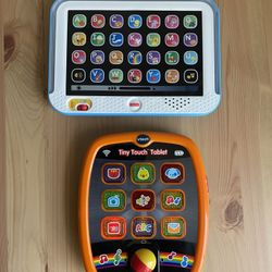 Educational Vtech Tiny Touch Tablet With Lights & Sounds Fisher Price ABC Alphabet Lot