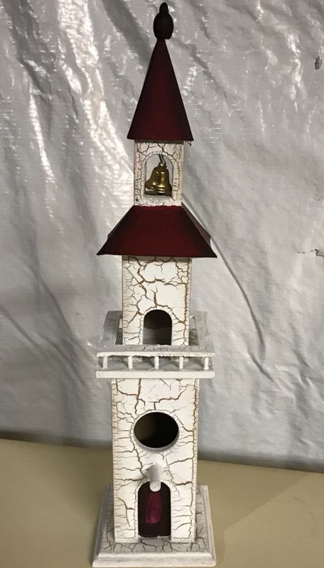 Christmas Decor - Wooden Church with Bell