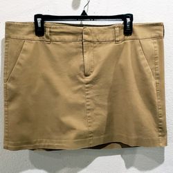 Khaki Stretchy Material Skirt size Woman's 16 true to size