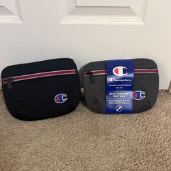 NEW Champion Black and Gray Belt Bags with Red Accents