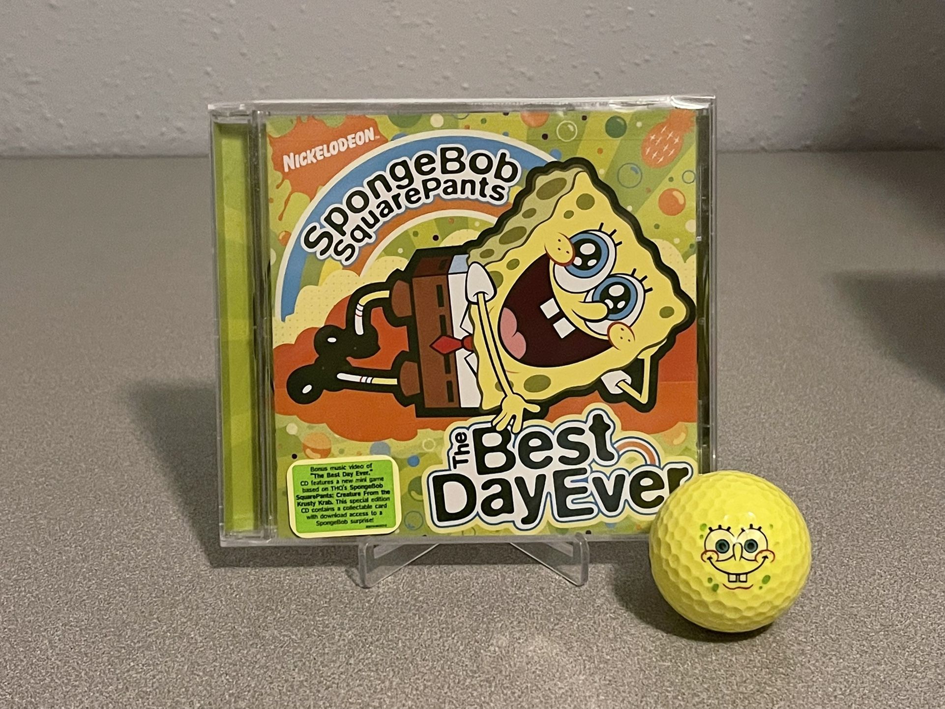 NEW HTF Vintage Nickelodeon SpongeBob SquarePants “The Best Day Ever” CD FACTORY SEALED!! With BONUS!
