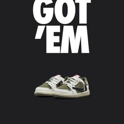 Jordan 1 Low Travis Scott Medium Olive