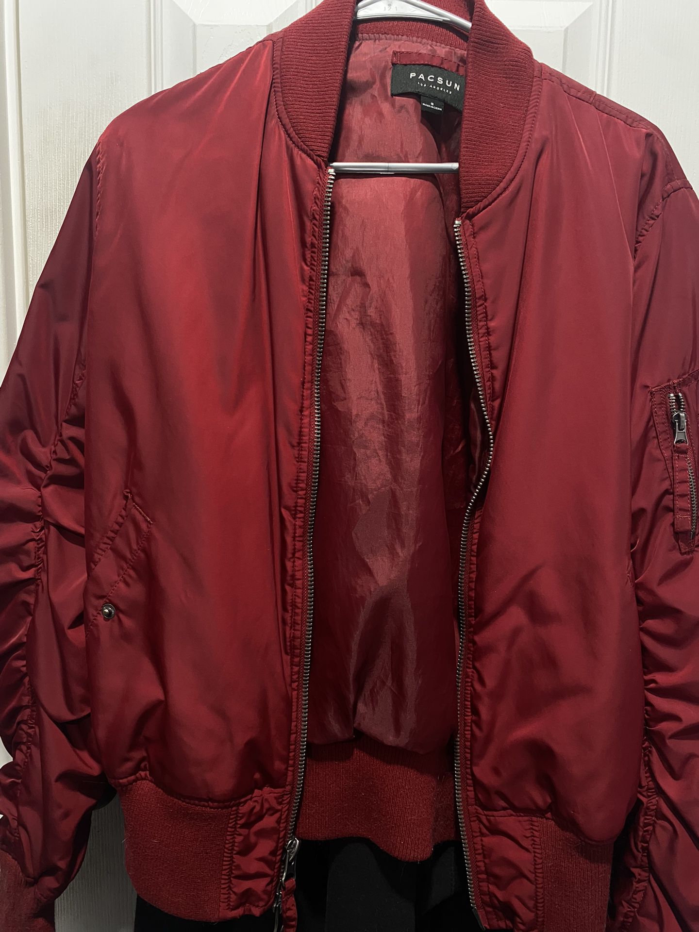 Red Bomber Jacket (pacsun)