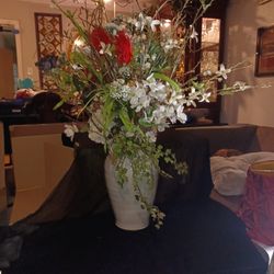 Large Flower Arrangement In Vase