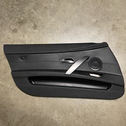 BMW E85 Z4 Left Driver Side Door Panel Trim Oregon Leather Black w/ Speaker