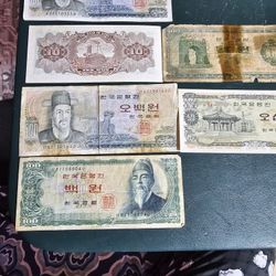 Won, Vintage Korean Money 