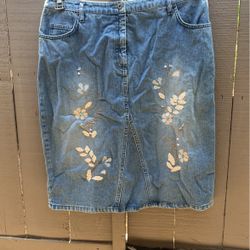 Retro Style Jean Skirt 