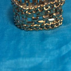 Chunky Chain Heavy Bracelet / Gold Tone 