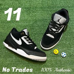 Size 11 Air Jordan 3 Retro Tinker “Black/White/Gold” ⚜️