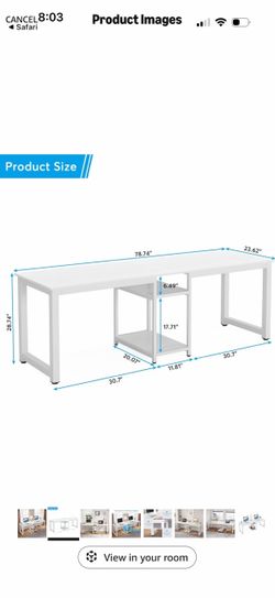 Double white Desk