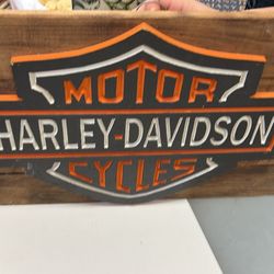 Harley Davison Sign 21 By 13.5 
