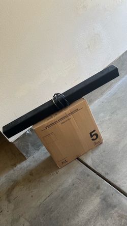 Black Soundbar with Cables