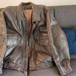 Leather Bomber Jacket