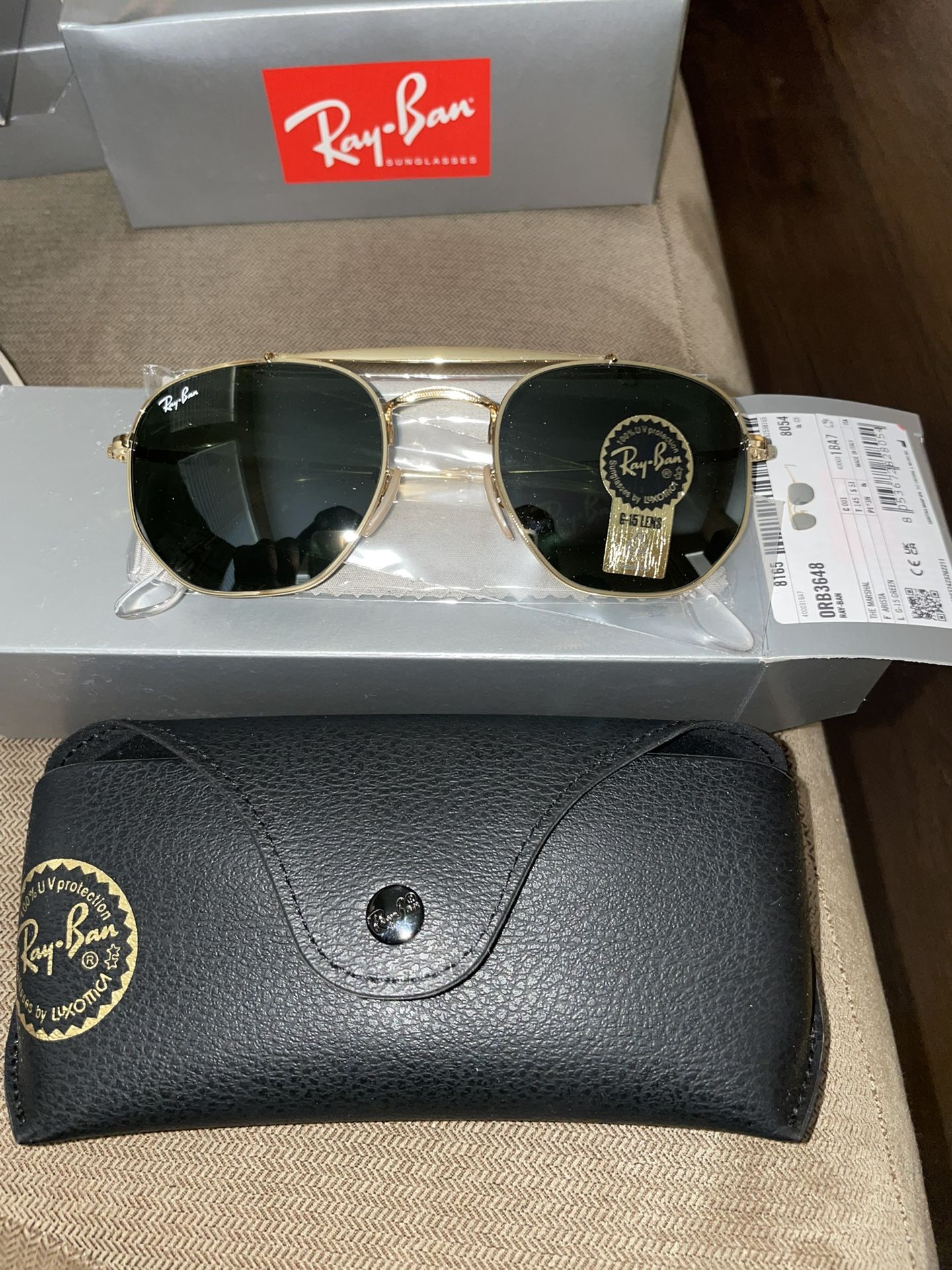 Ray Ban Marshal RB3648 001 51 21 Men's Sunglasses with Polished