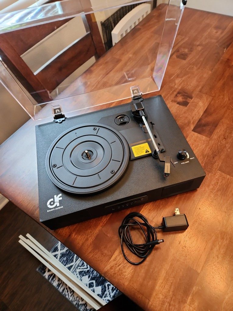 Vinyl Record Player with Speakers