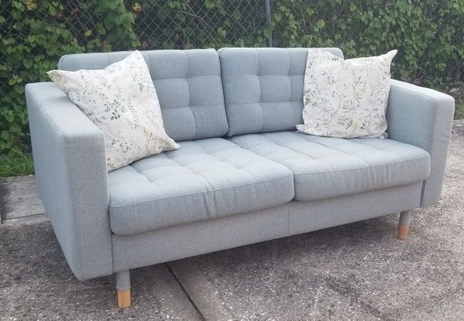 Beautiful IKEA MORABO Light Green Mid Century Modern Loveseat Sofa ⭐Free Local Delivery⭐