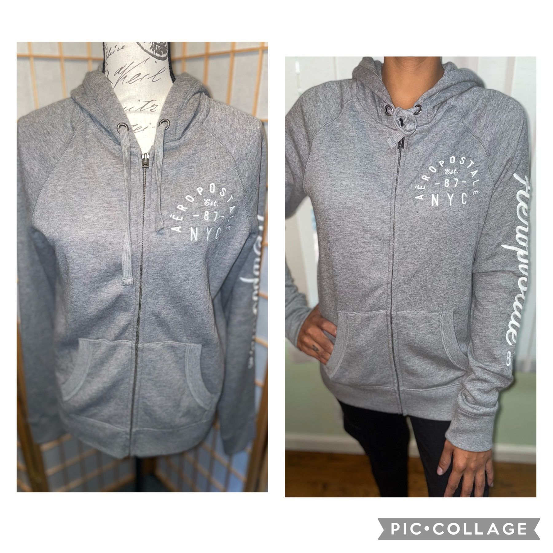 Women Gray Hoodie Sweatshirt Sweater