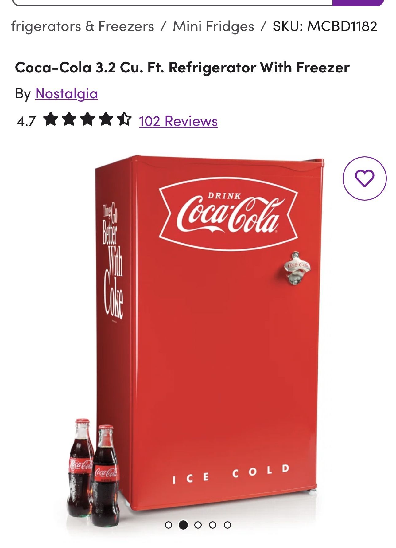 Mini Red Fridge