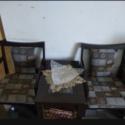 2 Chairs And Table