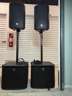2 Ev Dj speaker Zxa1 800watt - 2 Ev Zxa subwoofer 700watt 4 cover 2 speaker stand firm price