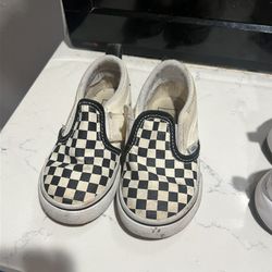 Toddler Checkered Vans 7c 