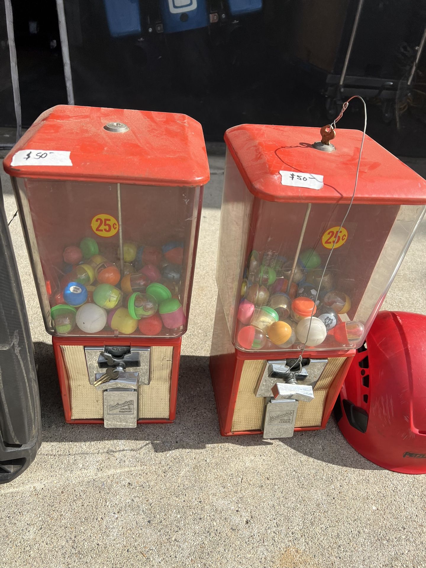 Two Gum Ball Machines