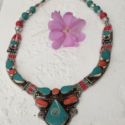  Turquoise Coral  925 Silver