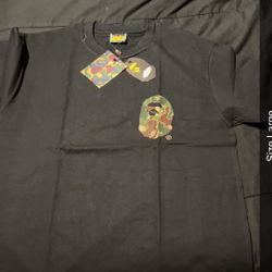 Bape x Stussy Black Tee Shirt 