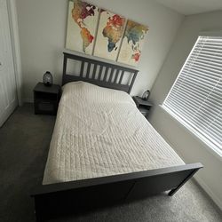 Queen Bed with two nightstands