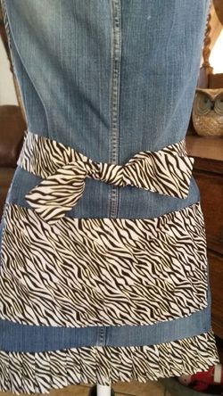 Recycled jeans apron