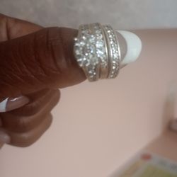 2 Carat Diamond Cut Princess Ring Set