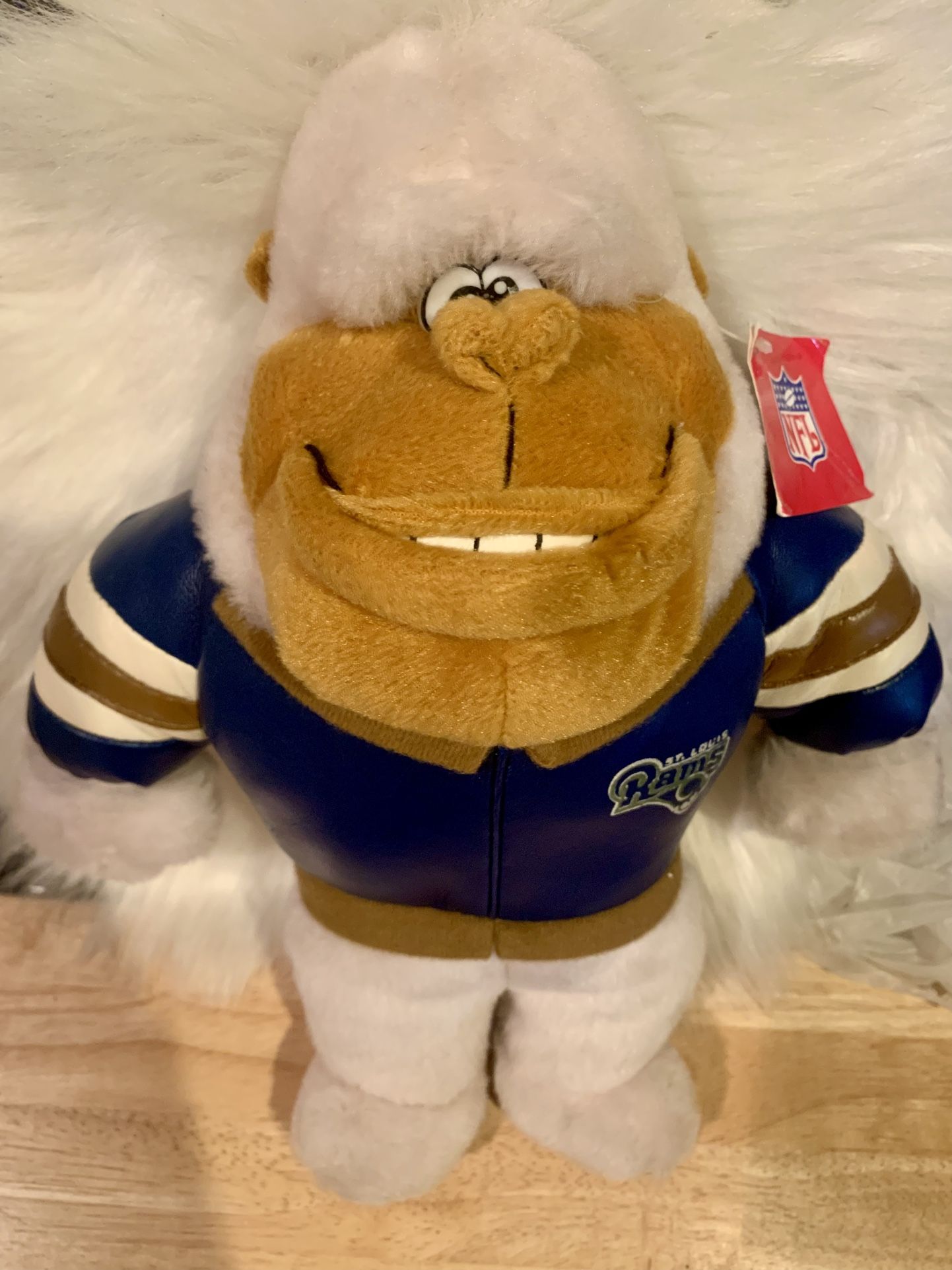 St Louis Rams Plush Gorilla 12’’ Stuffed Toy Animal Football New
