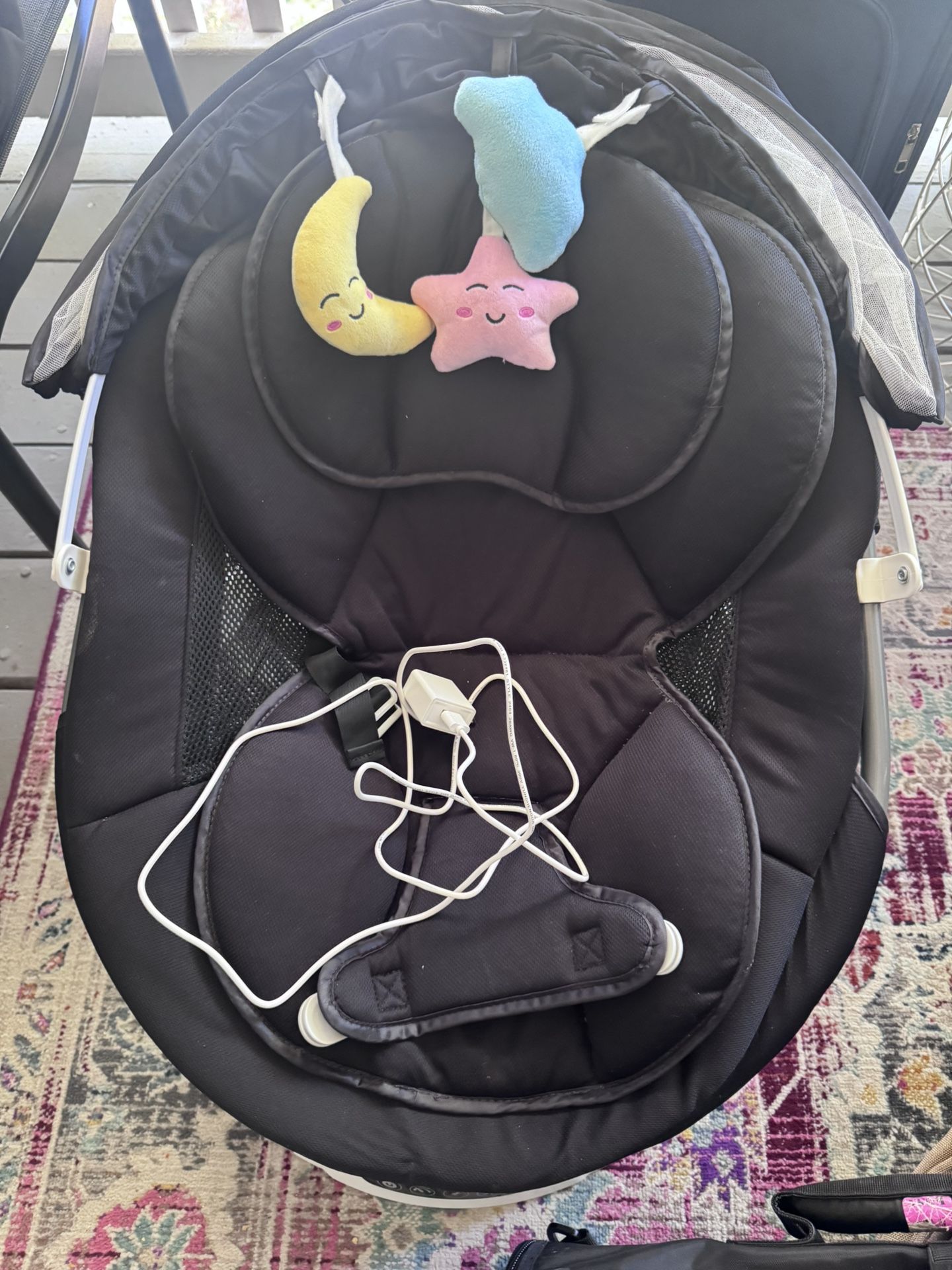 Electric Baby Swing for Infants with Bluetooth Music, 5 Sway Speed, Remote Control