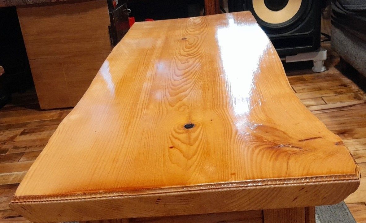 Solid Pine And Red Oak Coffee Table