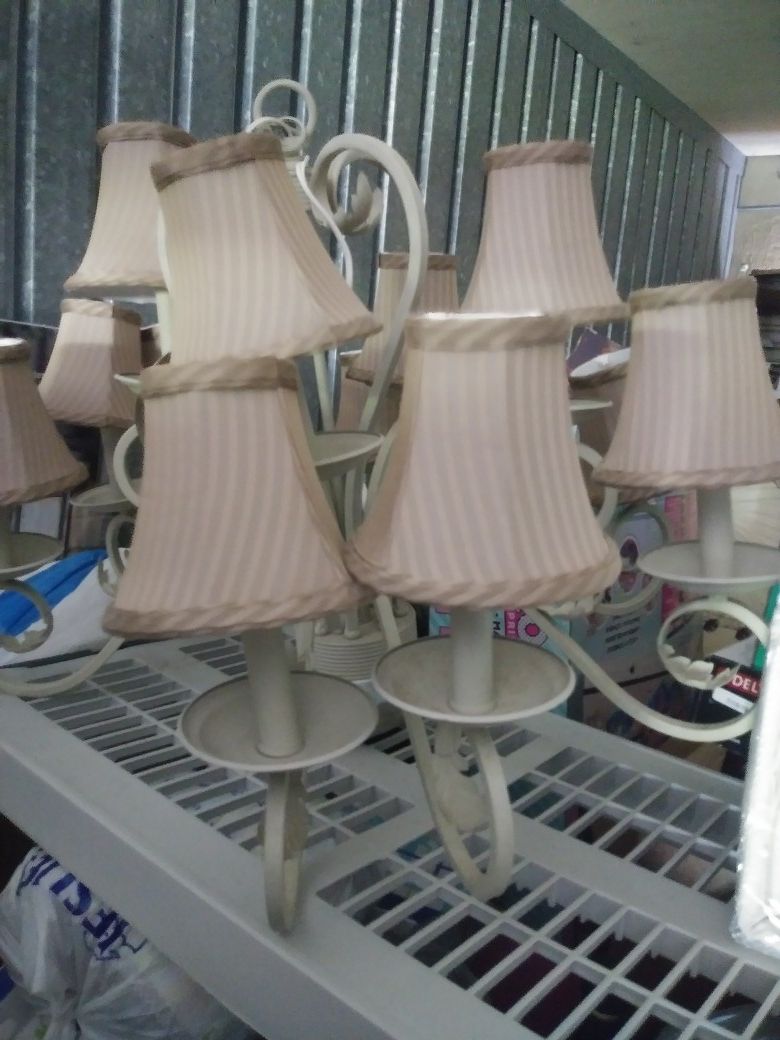 Beautiful chandelier /light fixture with optional shades
