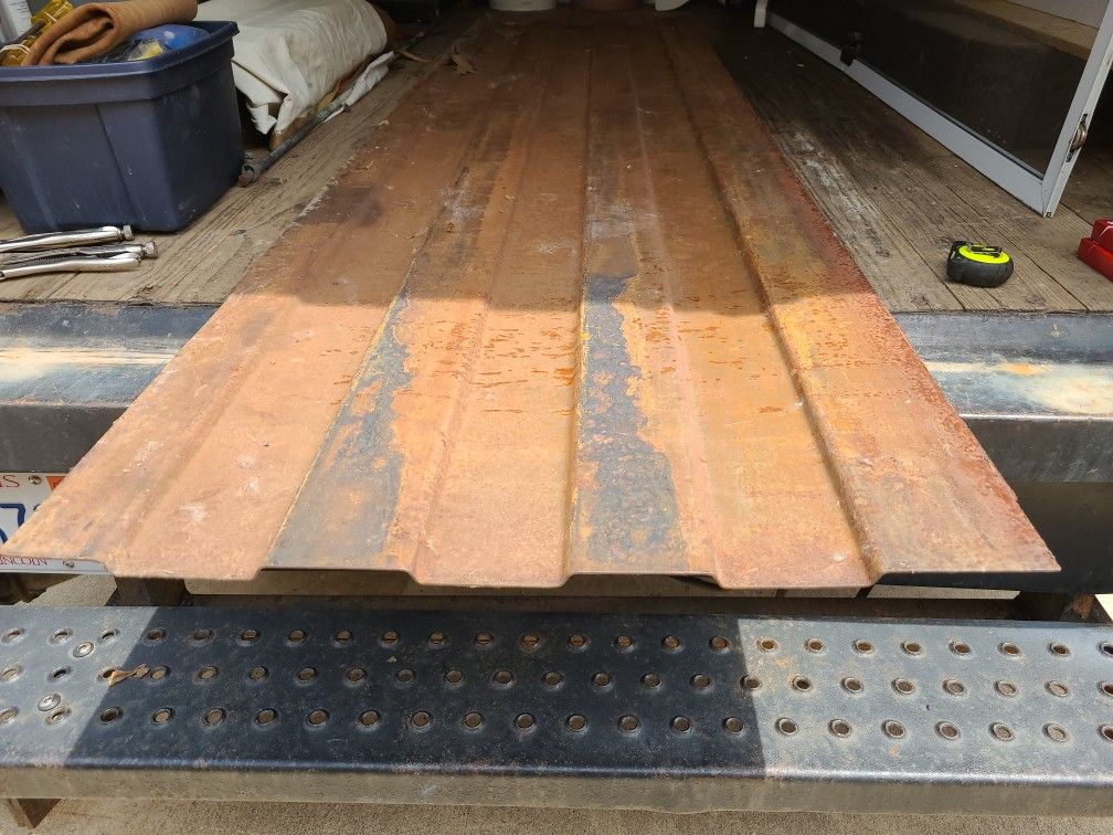 (1) Piece 1/16" Thick Corrugated Steel Sheet