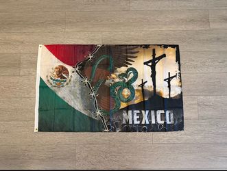 México flag with Cross