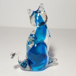 Murano Glass Cat Figurine Italy
