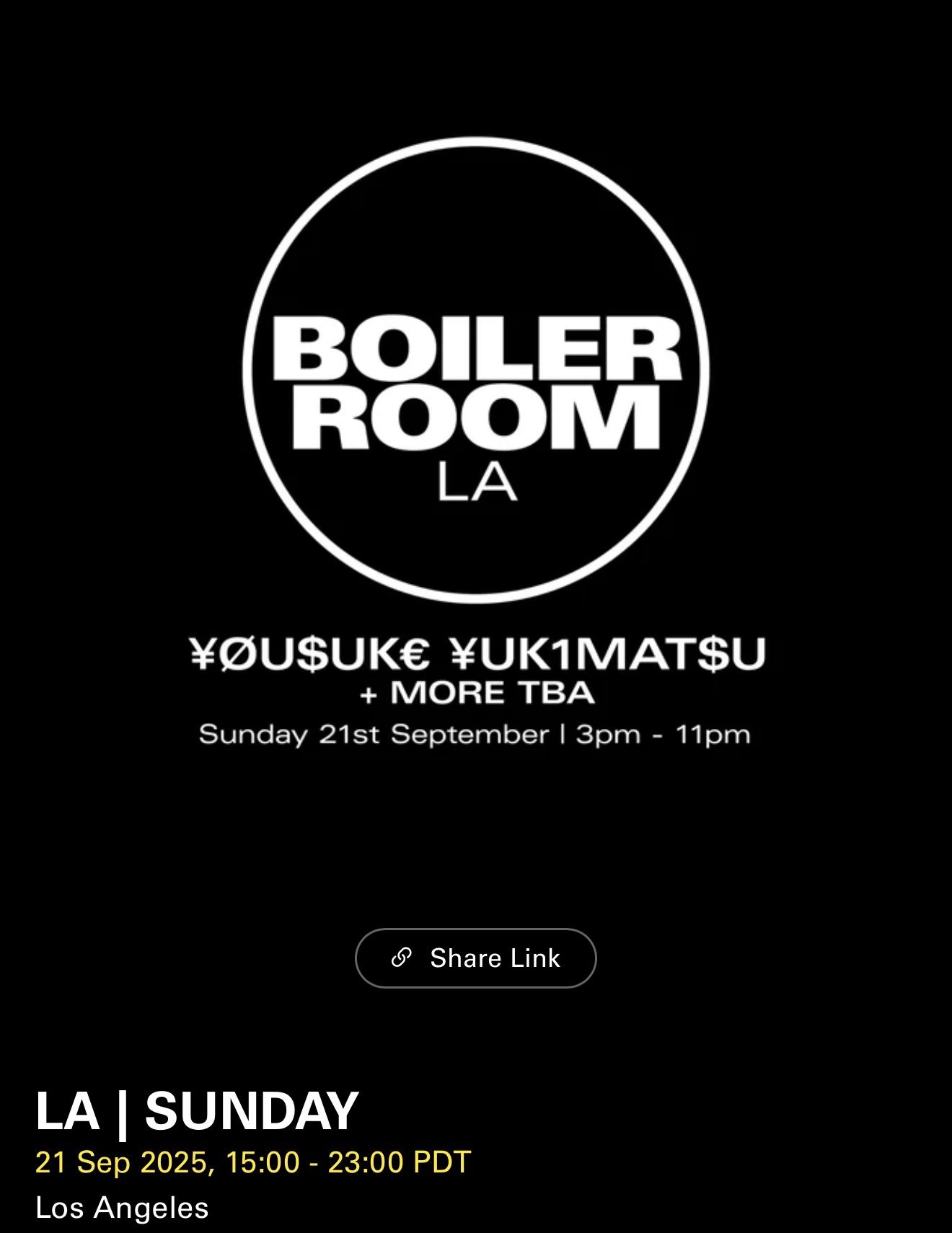 BOILER ROOM LA SEPT 21 
