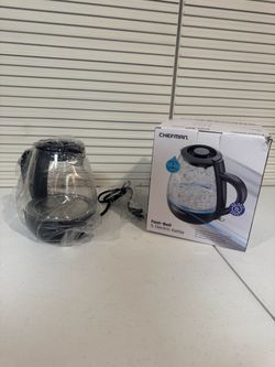 Chefman Fast-Boil 1L Glass Electric Kettle w/ LED Light (In Box)