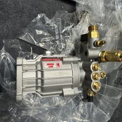 3/4" Shaft Horizontal Pressure Washer Pump, 3400PSI 2.5GPM, Replacement Pump for Power Washer, Power Washer Pump for Gas Washer, Compatible with Simps