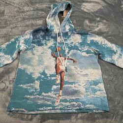 Street wear Michael Jordan Cloud Tapetry Hoodie New Size L