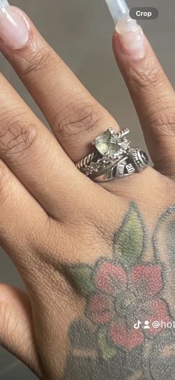 David Yurman Chatelaine® Ring with Prasiolitez and Diamonds