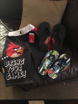 Boys size 10 angry birds swimming pants